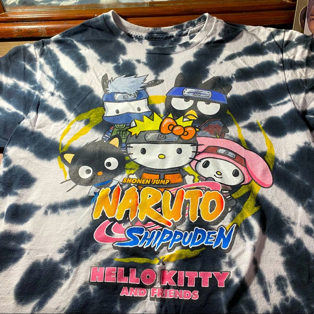 NarutoXsanrio tie dye T-Shirt